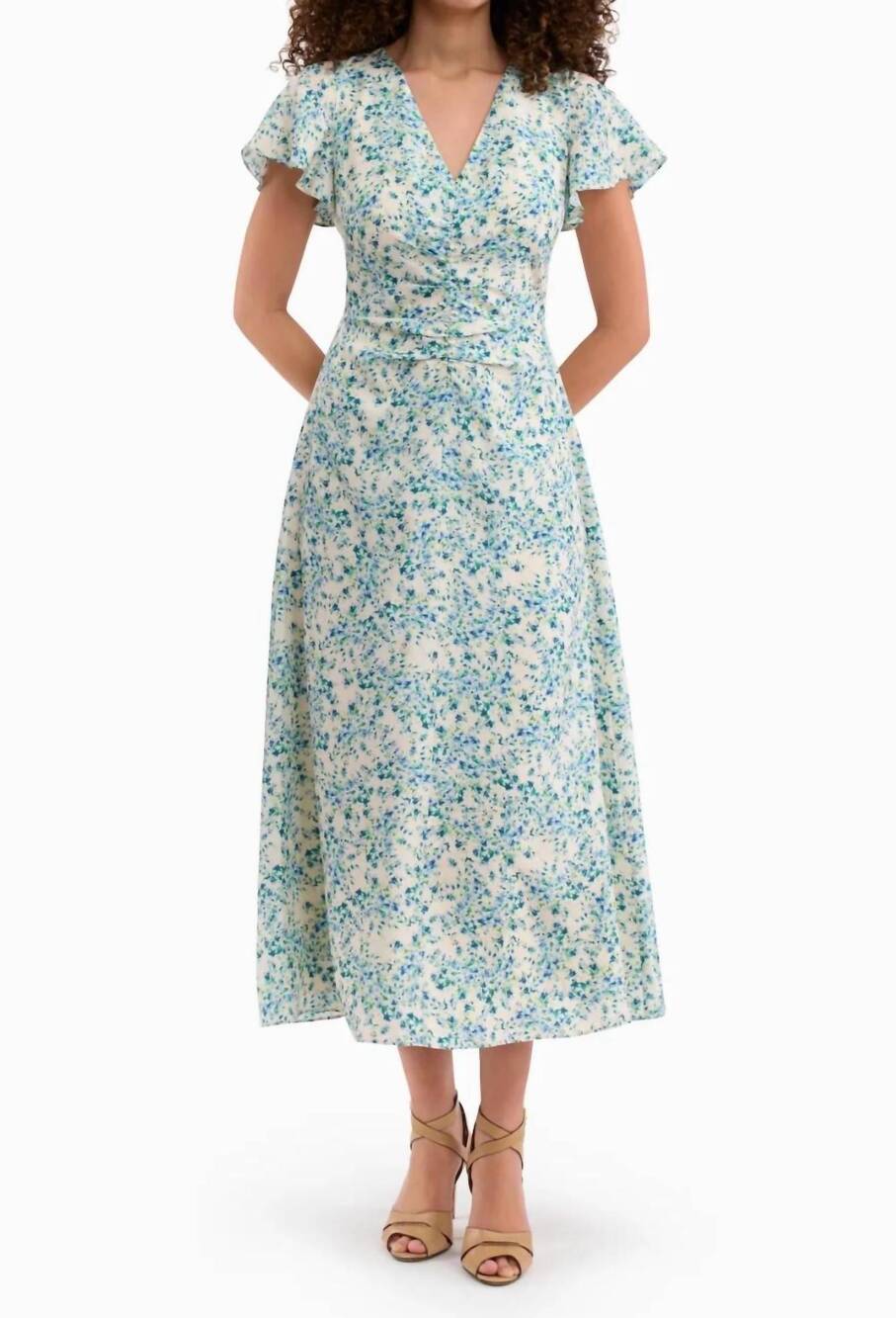 NEW REBECCA TAYLOR bellamy silk dress in cream multi